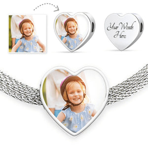 Photo Etched Steel Bracelet & Charm